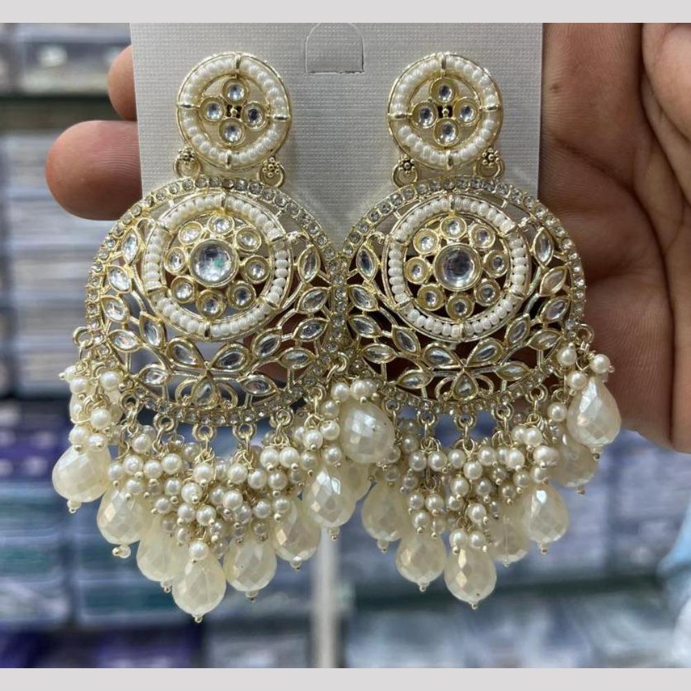 Kavita Art Luxury Kundan Stone And Pearl Ethnic Dangler Earrings