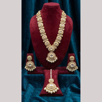 Kavita Art Traditional Kundan Stone And Beaded Long Necklace Set