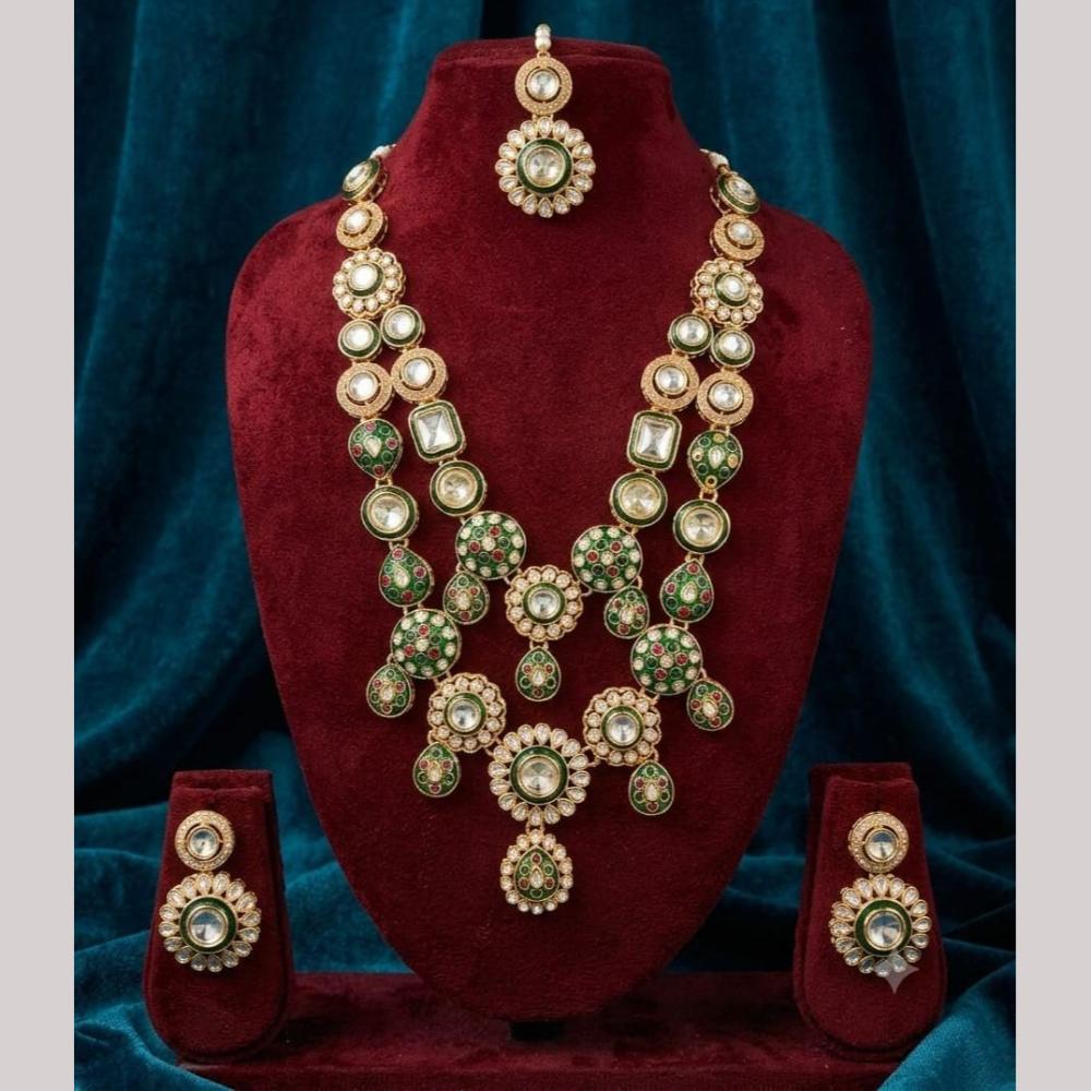 Kavita Art Traditional Kundan Stone Long Necklace Set