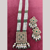 Kavita Art Traditional Crystal Stone And Beaded Long Necklace Set