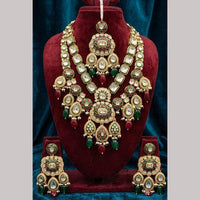 Kavita Art Traditional Kundan Stone And Beaded Long Necklace Set