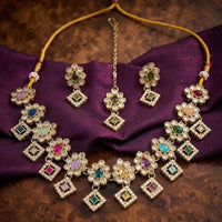 Kavita Art Premium Crystal Stone Necklace Set