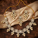 Kavita Art Premium Crystal Stone And Pearl Necklace Set