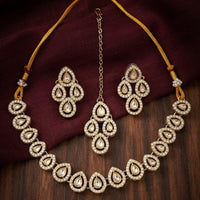 Kavita Art Premium Kundan Stone And Austrian Stone Necklace Set