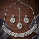 Kavita Art Premium Crystal Stone And Pearl Necklace Set
