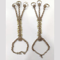 Kavita Art Wedding Wear Crystal Stone And Pearl Hand Harness 