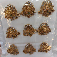 Kavita Art Classic Pota Stone And Pearl Hair Brooch
