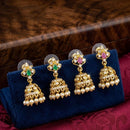 Kavita Art Designer Pota Austrian Stone And Pearl Jhumki Earrings