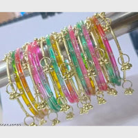 Kavita Art Wedding Special Raindrop Glass Kashmiri Bangles Set