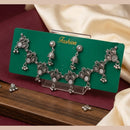 Kavita Art Boho Style Oxidised Plated Mirror And Pearl Necklace Set