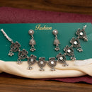 Kavita Art Boho Style Oxidised Plated Mirror And Pearl Necklace Set