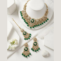 Kavita Art Royal Kundan Stone Pearl And Beads Choker Necklace Set
