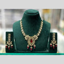 Kavita Art Elegant Polki Kundan Stone And Pearl Necklace Set for Women