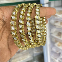 Kavita Art Graceful Polki Kundan Stone Embellished Bangles Set