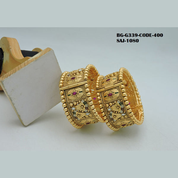 Soni Art Jewellery Gold Plated Bangles Set
