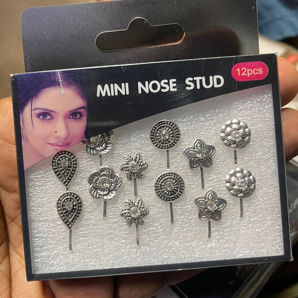 Sona Creation Silver Plated Nose Pin