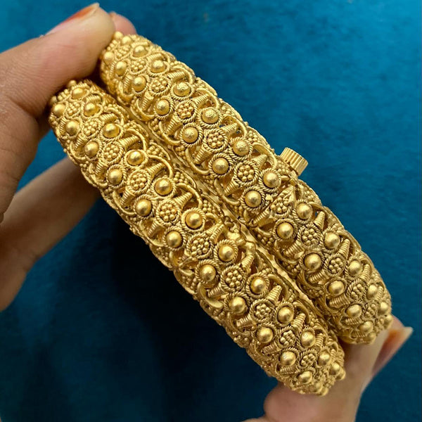 Sona Creation Gold Plated Openable Bangles Set