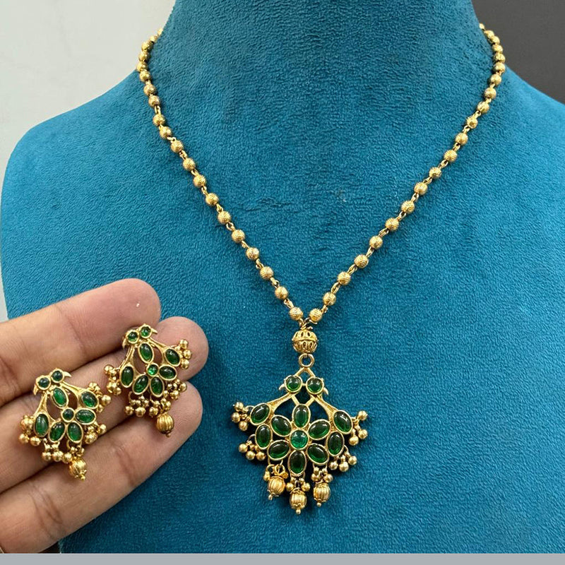 Sona Creation Gold Plated Kundan And Pearl Necklace Set