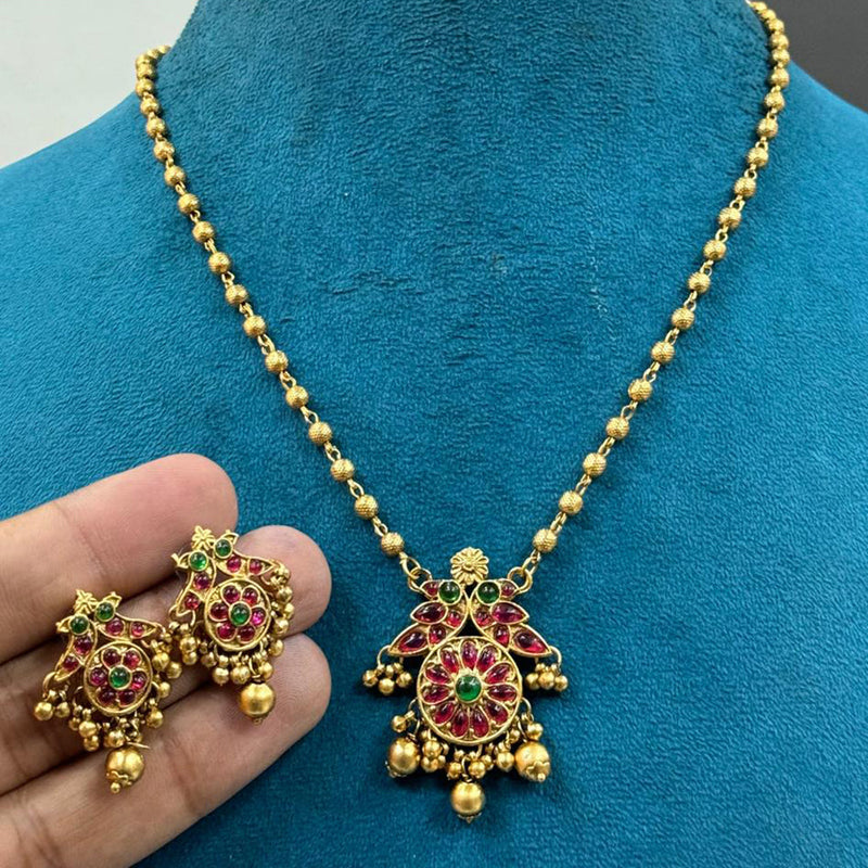 Sona Creation Gold Plated Kundan And Pearl Necklace Set