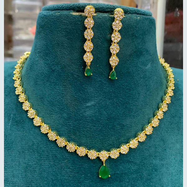 Sona Creation Gold Plated Austrian Stone Necklace Set