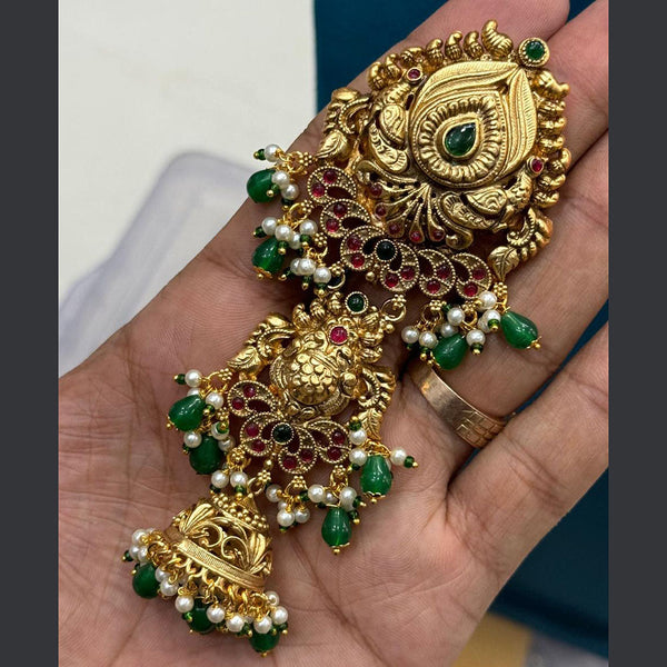 Sona Creation Gold Plated Pota Stone Hair Choti