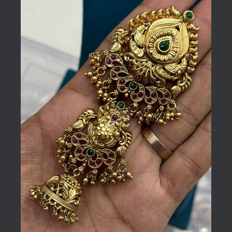 Sona Creation Gold Plated Pota Stone Hair Choti