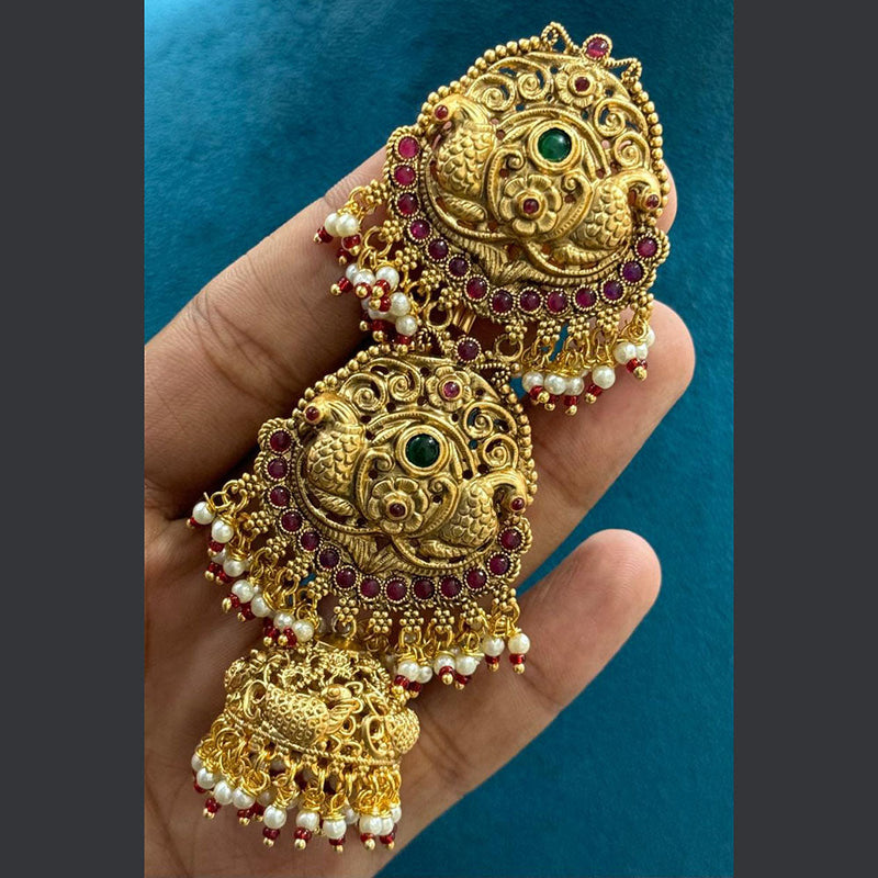 Sona Creation Gold Plated Pota Stone Hair Choti