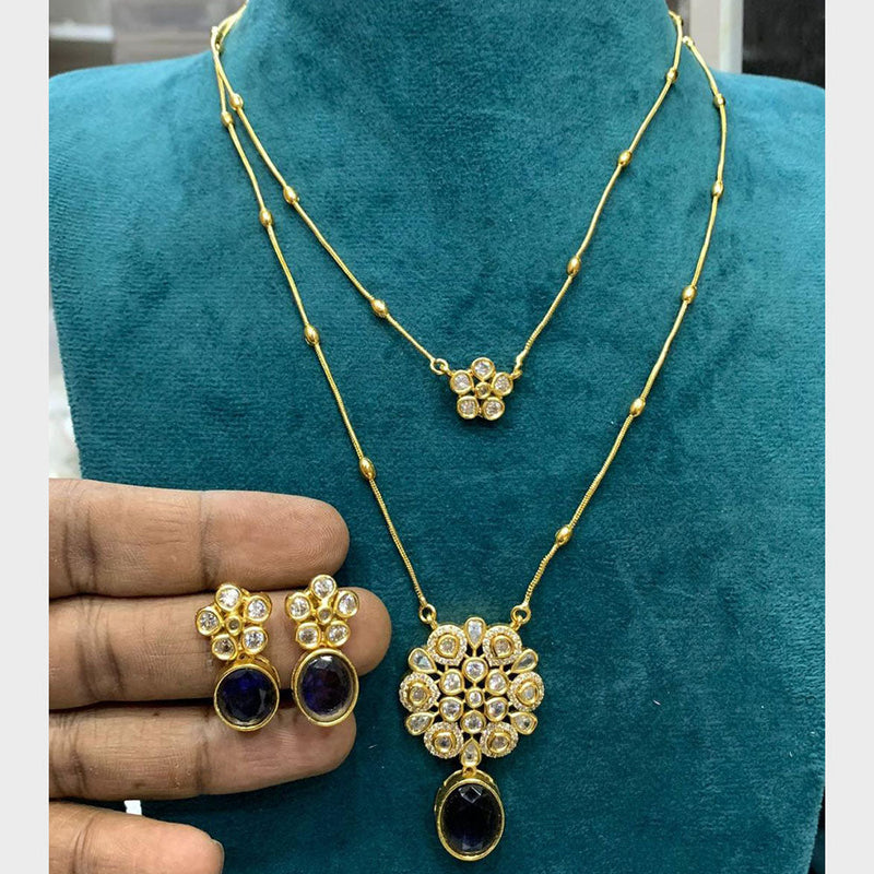 Sona Creation Gold Plated AD Necklace Set