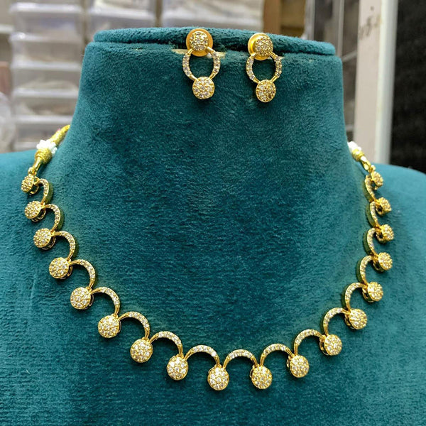 Sona Creation Gold Plated Austrian Stone Necklace Set