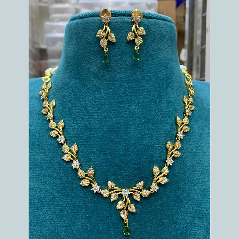 Sona Creation Gold Plated Austrian Stone Necklace Set