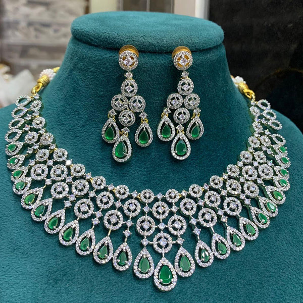 Sona Creation American Diamond Necklace Set