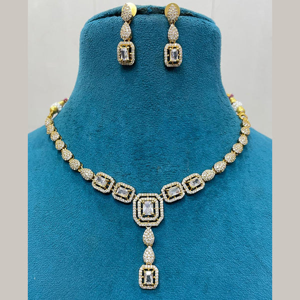 Sona Creation American Diamond Necklace Set