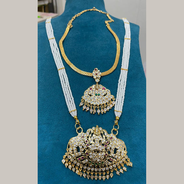 Sona Creation Gold Plated Temple Necklace Combo