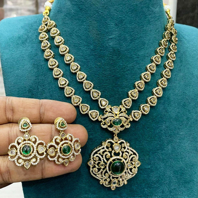 Sona Creation Gold Plated AD Necklace Set