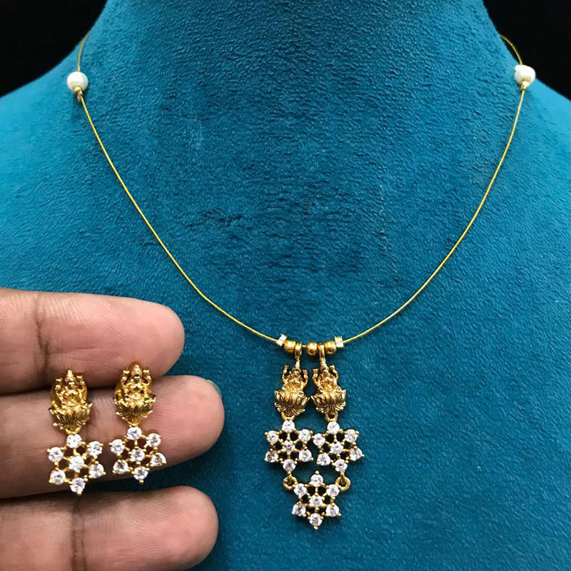 Sona Creation Gold Plated Pendant Set