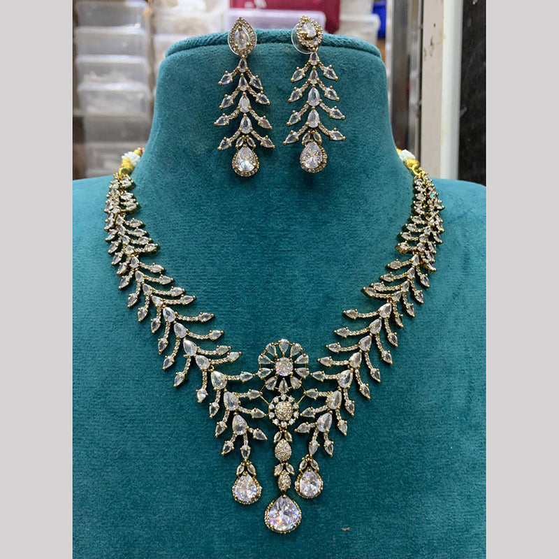 Sona Creation Crystal Stone Necklace Set