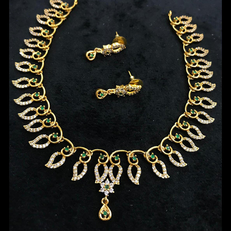 Sona Creation Gold Plated Austrian Stone Necklace Set