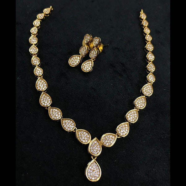 Sona Creation Gold Plated Austrian Stone Necklace Set