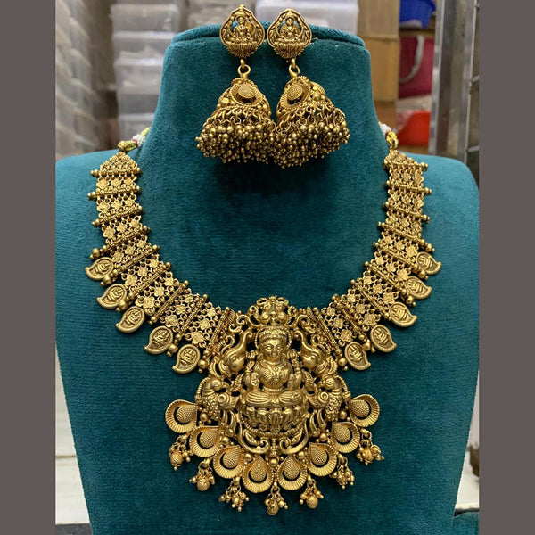 Sona Creation Gold Plated Temple Necklace Set