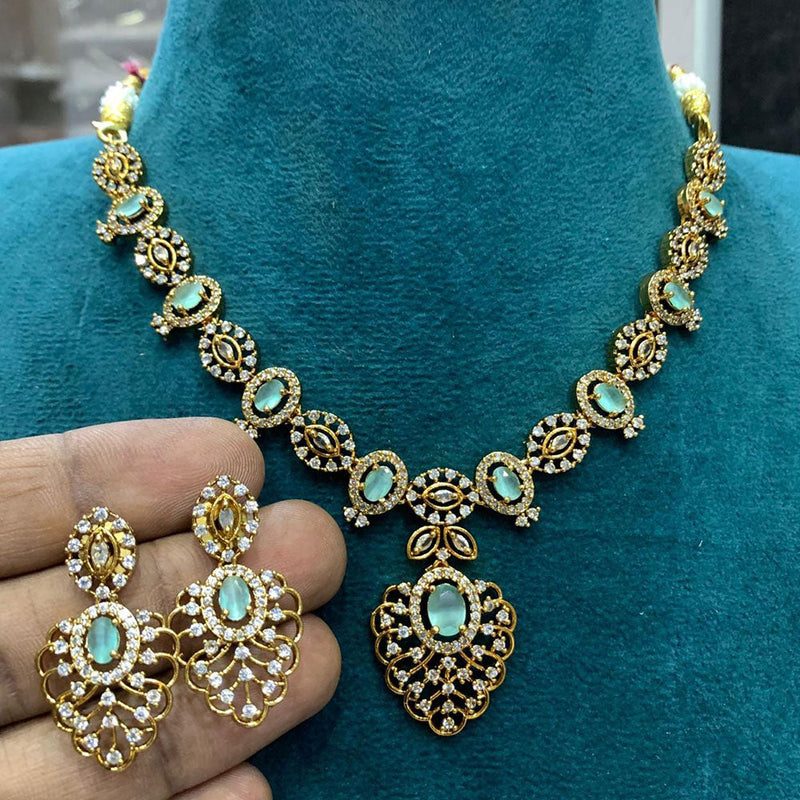 Sona Creation Gold Plated Austrian Stone Necklace Set