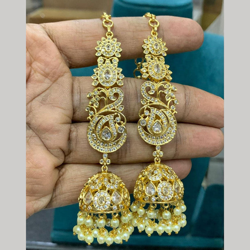 Sona Creation Gold Plated Austrian Stone Jhumki Earrings