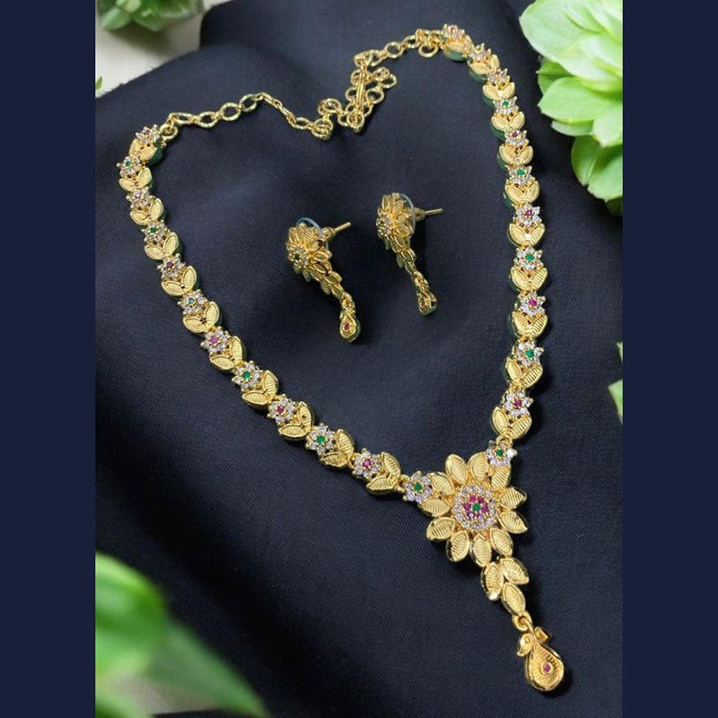 Sona Creation Gold Plated Austrian Stone Necklace Set