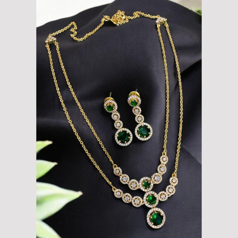 Sona Creation Gold Plated Austrian Stone Necklace Set