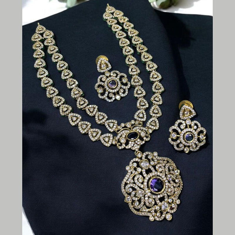 Sona Creation Gold Plated Austrian Stone Necklace Set