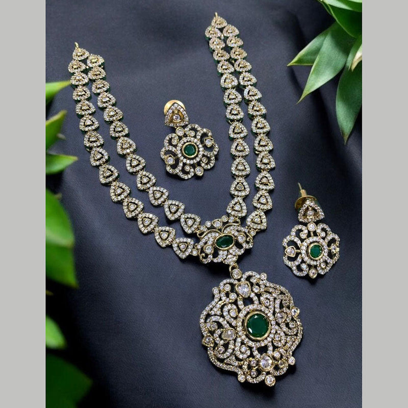 Sona Creation Gold Plated Austrian Stone Necklace Set