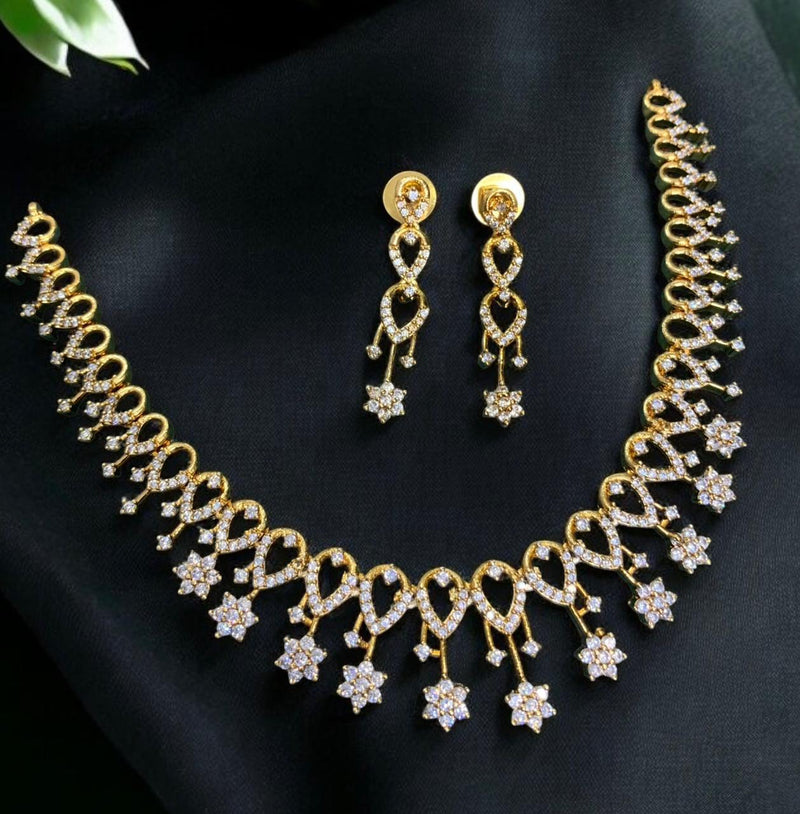 Sona Creation Gold Plated Austrian Stone Necklace Set