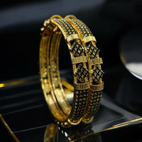 Sona Creation Gold Plated Austrian Stone Bangle Set