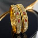 Sona Creation Gold Plated Austrian Stone Bangle Set