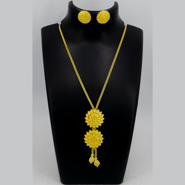 Mahavir Gold Plated Long Necklace Set