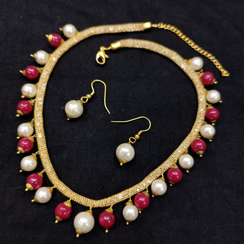 SNERA  Gold Plated  Beads Necklace Set